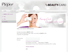 Tablet Screenshot of beautycard-pieper.de